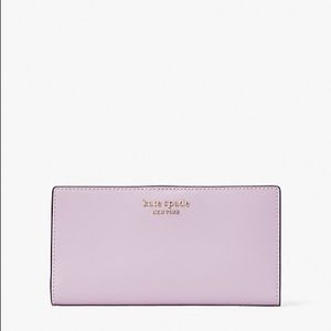Kate Spade spender slim bifold wallet, violet mist, lavender